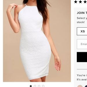 Lulus Lace White Lace Bodycon Dress